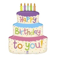 Alles Gute zum Geburtstag für Sie Kuchen Ballon 69 cm - Grabo