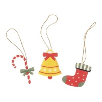 Weihnachtsfiguren-Anhänger - 3 Stück