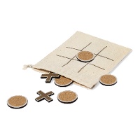 Kork-Tic-Tac-Toe-Spiel mit Täschchen