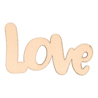 Holzfigürchen Wort Liebe - 1 Stück