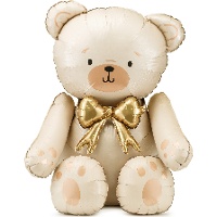 Teddybär-Ballon in Creme, 84 x 75 cm