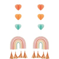 Boho Regenbogen Hängedekorationen - 2 Stk.