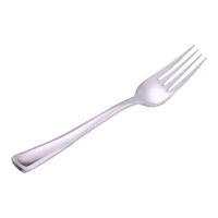 18,8 cm Premium versilberte Kunststoffgabeln - 10 Stück