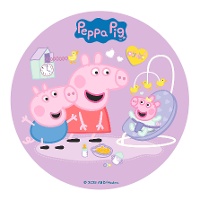 Tortenaufleger Peppa Pig New Baby - Ø 20 cm