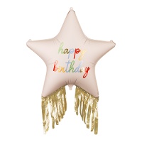 Sternballon mit Fransen, 72 cm - Partydeco