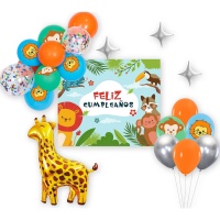 Safari-Tiere Poster-Ballon-Set - 20 Stück.