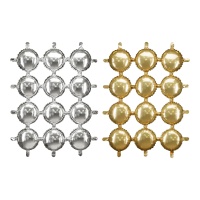 Dekoratives Ballonpanel, 1,07 x 0,78 m, gold und silber