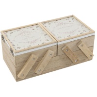 Holz-Nähkästchen mit Blumenregalen