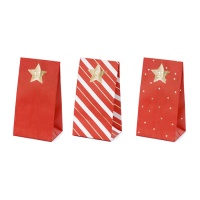 Adventskalender-Set mit Papiertüten und Aufklebern - 24 Stk.