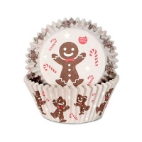 Lebkuchenmann-Cupcake-Kapseln - 48 Stück