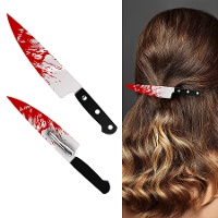 Blutbeschmierte Messergabel