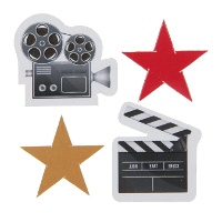 Hollywood-Konfetti aus Karton - 50 Stück