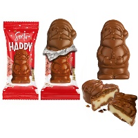 Weihnachtliche Schokoladen-Figuren mit Milchcremefüllung 80 g - 8 Stück