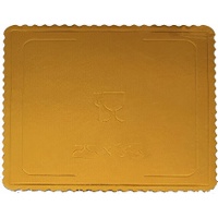 Tortenboden 35 x 25 x 0,3 cm in Gold - 1 Stück