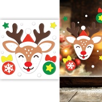 Gel-Adhäsionsdekoration mit Rentiermotiv