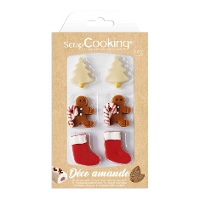 Weihnachtliche Marzipanfiguren - Scrapcooking - 6 Stück