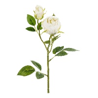 Künstliche Deko-Blume Weiße Rose, 55 cm