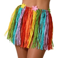 Bunte hawaiianische Rock mit 35 cm Länge