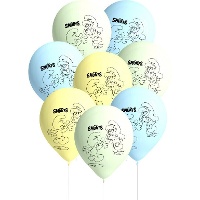 Lustige Schlümpfe Latex Luftballons - 8 Stk.