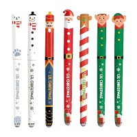 Magischer Weihnachtskugelschreiber mit weihnachtlichen Motiven - 1 Stück