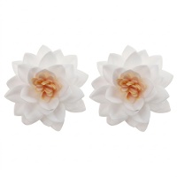 Weiße Lotosblumenwaffeln 7 cm - Dekora - 15 Stk.
