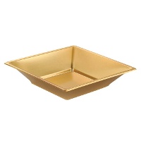 17 cm tiefe Metallteller aus Kunststoff - 4 Stück.