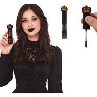 Schwarzer Halloween-Lipgloss mit Kürbis-Deckel - 1 Stück