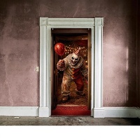 Türdekoration Killer-Clown, 1,80 x 0,80 m
