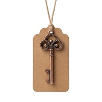 Vintage Bronze-Flaschenöffner mit Kraftetikett - 1 Stk.