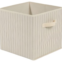 Beige gestreifter Aufbewahrungskorb 30 x 30 x 29 cm