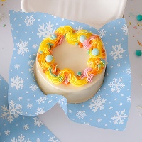 Fettabweisendes Papier mit Schneeflocken-Motiv, 25 x 25 cm - 50 Stück