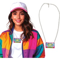 Retro-Kassetten-Halskette im 90er-Look