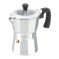 Italienische Espressokanne für 3 Tassen mit transparentem Deckel - Kinvara