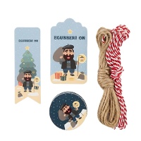 Geschenkanhänger von Olentzero - 25 Stück