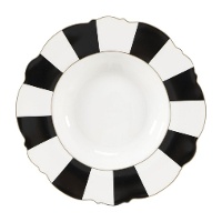 Suppenteller Excellence, 22,5 cm, schwarz-weiß gestreift