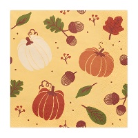 Herbstservietten 16,5 x 16,5 cm - 20 Stück
