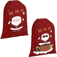 Weihnachtssack mit Weihnachtsmann-Motiv, 75 x 50 cm