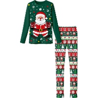 Damen-Weihnachtspyjama mit Weihnachtsmannmotiv