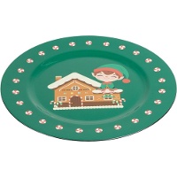 Dekorativer Platzteller mit Wichtel, 33 cm