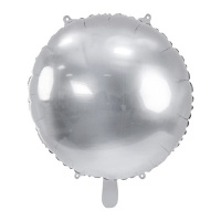 Runder Metallic-Ballon 45 cm - Partydeco