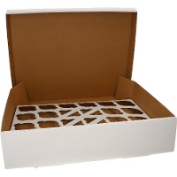 Rechteckige Cupcake-Box für 24 Cupcakes - 10 Stück