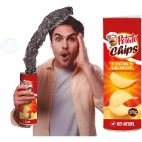 Chips-Dose mit Überraschungsschlange für Streiche