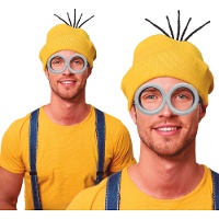 Mützen- und Brillen-Set im Minion-Look
