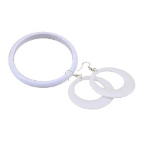 Set aus Armband und Ohrringen für Kinder im Flamenco-Stil aus Kunststoff - 3 Teile