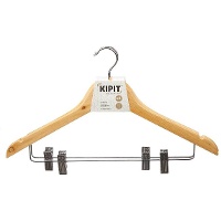 Holzkleiderbügel mit Hosenklammer - 2 Stück.