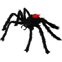 Schwarze und rote haarige Spinne, 78 cm