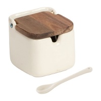 Zuckerdose mit Löffel und Klappdeckel Bois & Terre