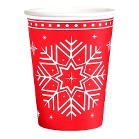 Rote Winterbecher 270 ml - 6 Stück