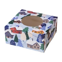 Schachtel für Weihnachts-Cupcakes oder Süßigkeiten, 17,5 x 17,5 x 8,5 cm