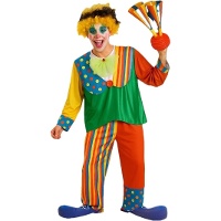 Clownskostüm mit Tupfen für Erwachsene